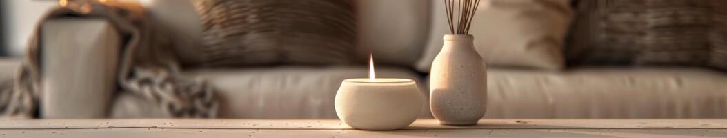 White Vases on Table photo