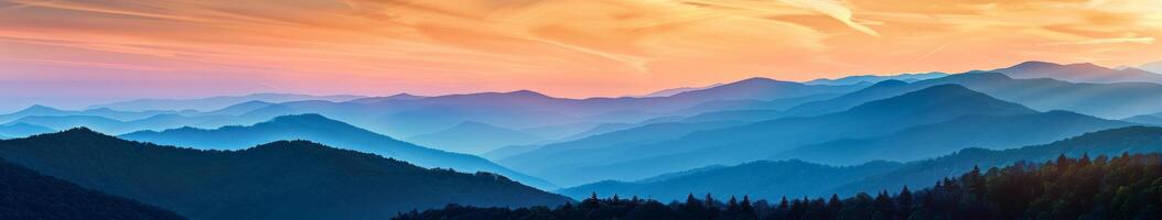 Majestic Mountain Range at Sunset photo