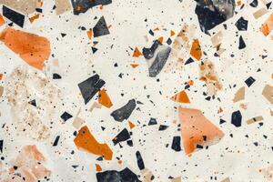 Close Up of White and Orange Wall photo