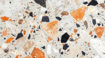 Close-Up of Orange and Black Marble Surface photo