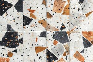 Close Up of Colorful Tiled Wall photo