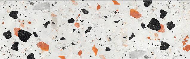 White Wall With Black and Orange Paint photo