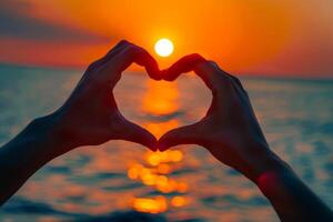 Person Making Heart Shape With Hands photo