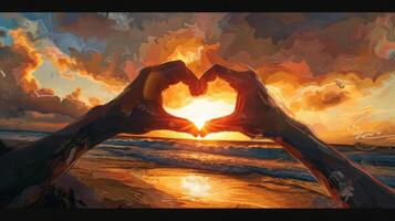 Hands Forming Heart Shape photo
