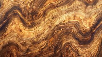 Close-Up of Wooden Surface With Wavy Lines photo