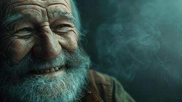 Elderly Man With Long Beard photo