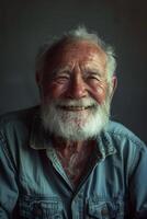 Elderly Man With a Cheerful Smile photo