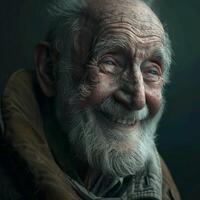 Old Man With White Hair and Beard photo