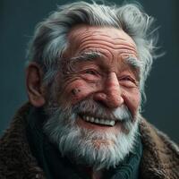 Older Man With White Hair and Beard photo