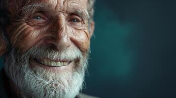 White Bearded Man With Close-up photo