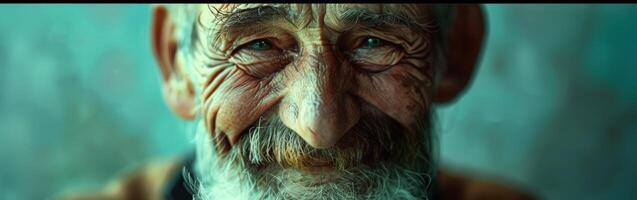 Elderly Man With Beard and Mustache photo