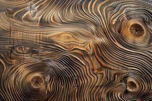 Close Up of Wooden Surface With Circles photo