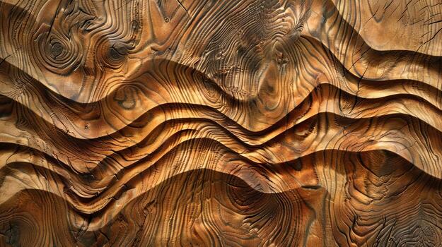 Close Up of Wooden Surface With Wavy Lines photo