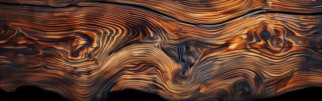 Close Up of Wooden Surface With Wavy Lines photo