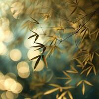 Close Up of Bamboo Tree Branch photo