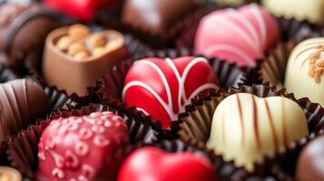 Assorted Chocolates Close Up photo