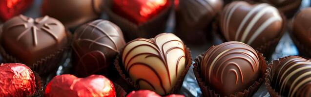 Close-Up of Assorted Chocolates photo