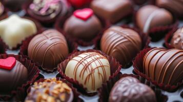 Close-Up of a Box of Chocolates photo