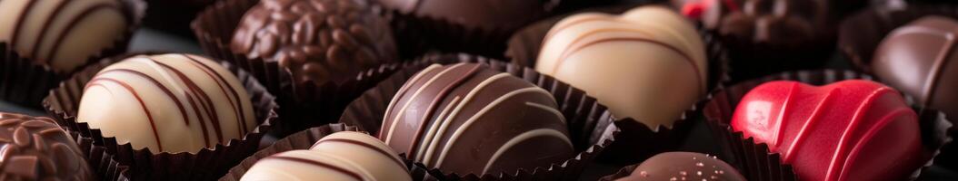 Close-Up of Assorted Chocolates photo