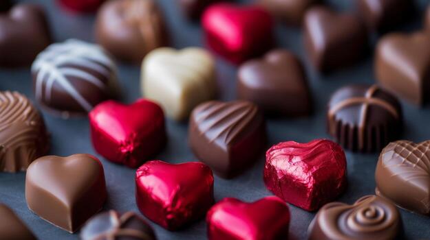 Assorted Chocolates Close Up photo
