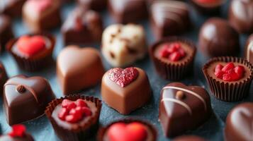 Assorted Chocolates On Table photo