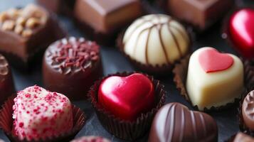 Assortment of Various Types of Chocolates photo