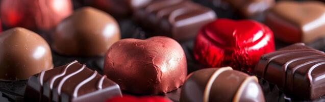 Assorted Chocolates Close Up photo