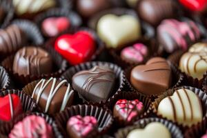 Assorted Chocolates Close Up photo