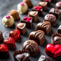 Assorted Chocolates on Table photo