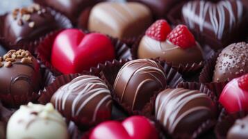 Assorted Chocolates on Table photo