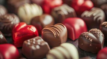 Assorted Chocolates Close Up photo