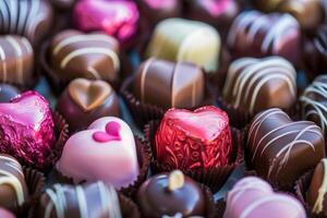 Assorted Chocolates Close Up photo