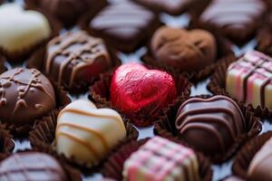 Assorted Chocolates Close Up photo