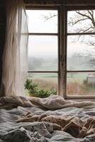 Bed Under Window Next to Window photo