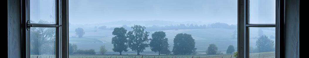 Window Overlooking Field and Trees photo