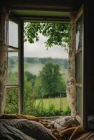 Open Window Overlooking Field photo