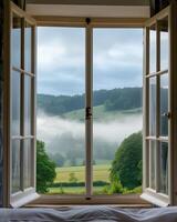 Open Window Overlooking Countryside photo