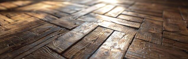 Close-Up View of Wooden Floor photo