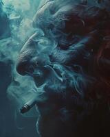 Man Smoking Cigarette photo