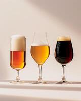 Assorted Beers in a Row photo