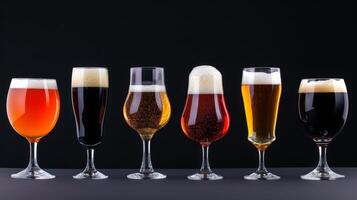 Assorted Beer Glasses on Display photo