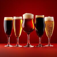 Assorted Beer Glasses on Display photo