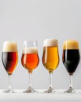 Assorted Beers in a Row photo