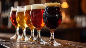 Assorted Beer Glasses on Display photo