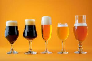 Assorted Beer Glasses on Display photo