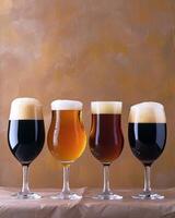 Assorted Types of Beer on Table photo