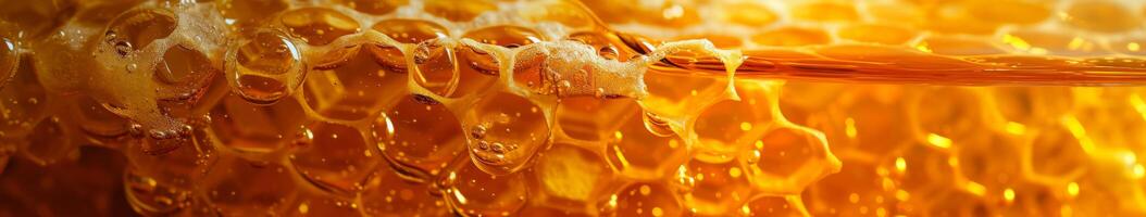 Close-Up View of Honeycomb photo