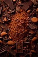 Stack of Chocolate and Cocoa photo