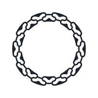 Ornamental pattern design circle frame. Ornamental Circular Knot Pattern. Border pattern design vector