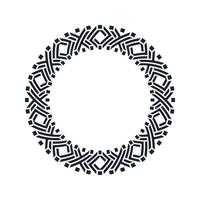 Ornamental pattern design circle frame. Ornamental Circular Knot Pattern. Border pattern design vector